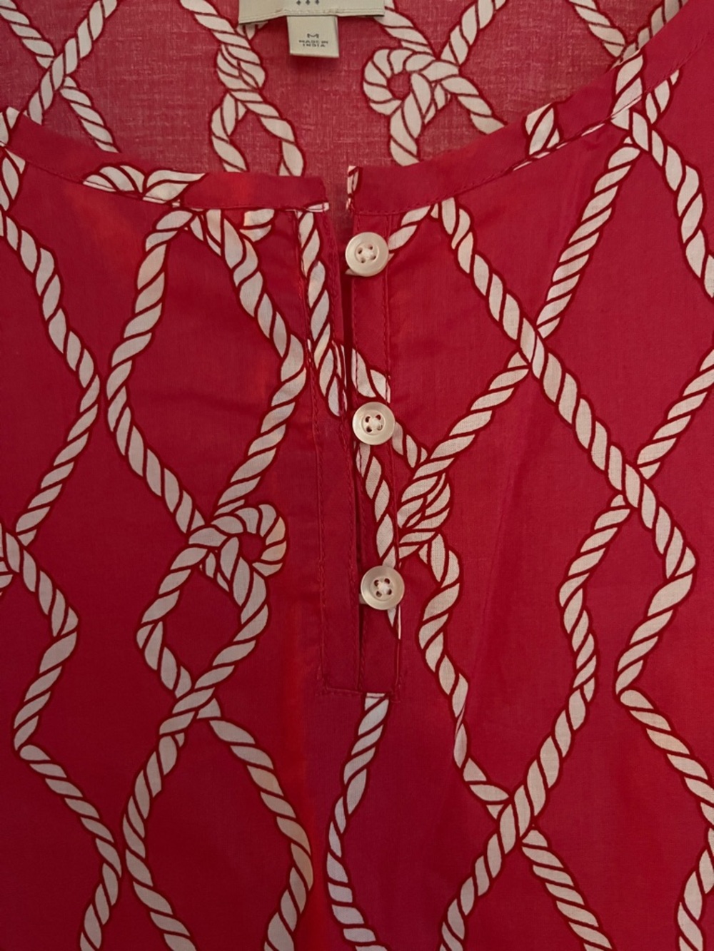 Talbots Rope-Print Top - Picture 3 of 4